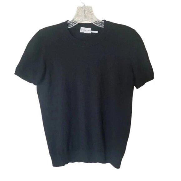 Moncler Virgin Wool Blend Black T-shirt L - Picture 1 of 12